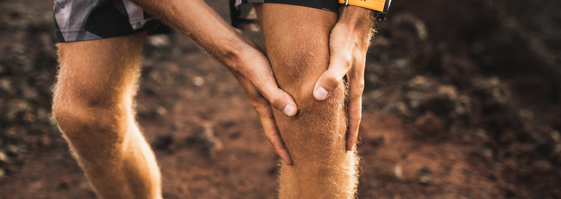 a man with knee pain